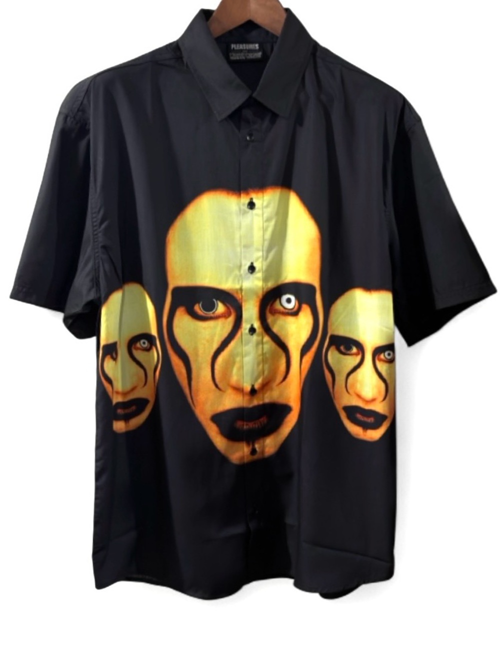 Pleasures x Marilyn Manson Short Sleeve Button-up Size Men’s Large (NWT)